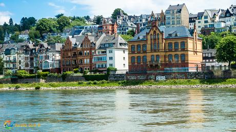 I’m Sailing Away on a Rhine River Cruise The 590 marker to locate this village on a Rhine River map.