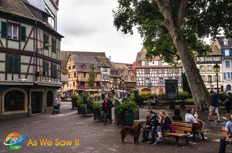 I’m Sailing Away on a Rhine River Cruise Charming square in Colmar, France.