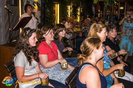 I’m Sailing Away on a Rhine River Cruise Dinner Entertainment in Rudesheim, Germany.