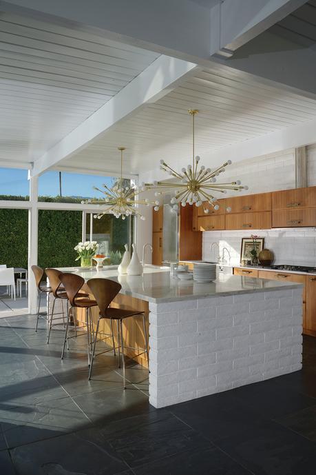 Kitchen of 1956 midcentury modern Palm Springs home.
