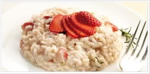 Risotto with Strawberries for a San Valentino Dinner..