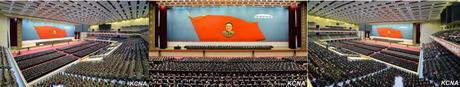 Central Report Meeting Commemorates KJI’s Birth Anniversary View of the venue of the February 15, 2016 central report meeting marking the birth anniversary of Kim Jong Il (Photos: KCNA).