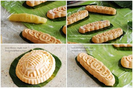 Sweet Potatoes Angku Kueh (Red Tortoise Cake) 2016 Sweet Potatoes Angku Kueh (Red Tortoise Cake) 2016