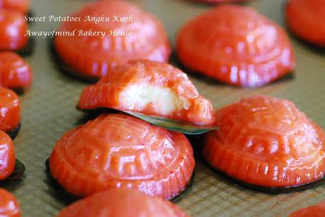 Sweet Potatoes Angku Kueh (Red Tortoise Cake) 2016 Sweet Potatoes Angku Kueh (Red Tortoise Cake) 2016
