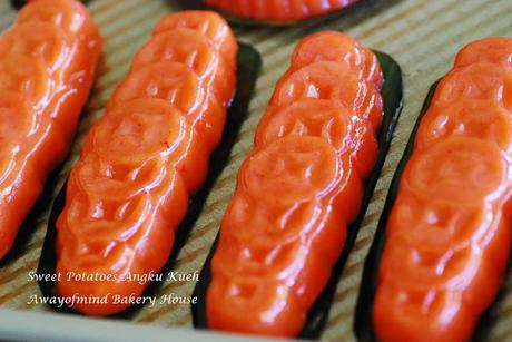 Sweet Potatoes Angku Kueh (Red Tortoise Cake) 2016