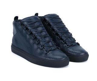 Navy And Black Is The New Black: Balenciaga Leather Arena Hi-Top Sneakers Navy And Black Is The New Black: Balenciaga Leather Arena Hi-Top Sneakers