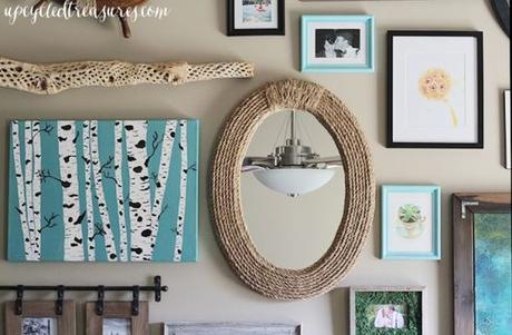 Rope Inspired Decor DIY Nautical Rope Mirror: