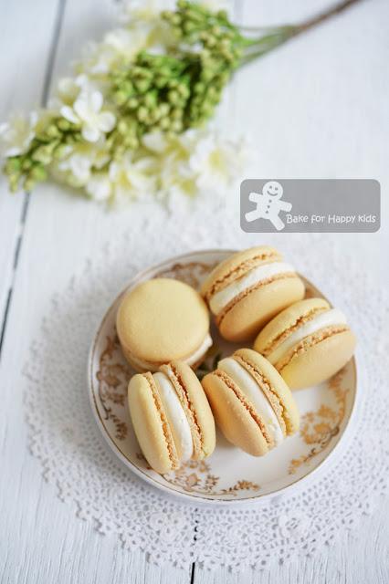 French macarons elderflower Swiss meringue buttercream