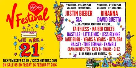Rihanna & Justin Bieber To Headline V Festival Rihanna & Justin Bieber To Headline V Festival