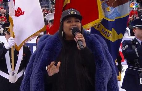 JAZMINE SULLIVAN SINGS NATIONAL ANTHEM AT NHL GAME JAZMINE SULLIVAN SINGS NATIONAL ANTHEM AT NHL GAME