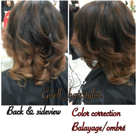 Color Corrective from Black to Caramel Balayage/Ombre