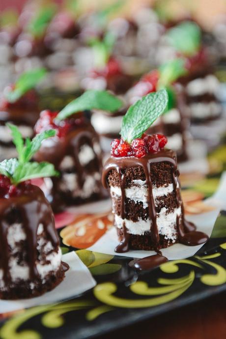 Mini Mint Chocolate Layer Cakes for a Birthday Cake Tradition Mini Mint Chocolate Layer Cakes for a Birthday Tradition // www.WithTheGrains.com