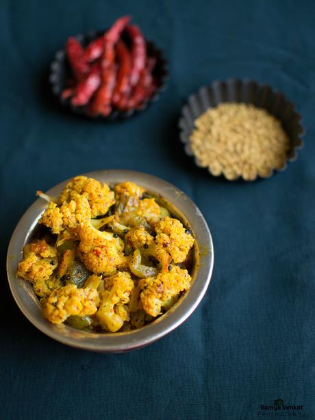 achari gobhi recipe - cauliflower curry