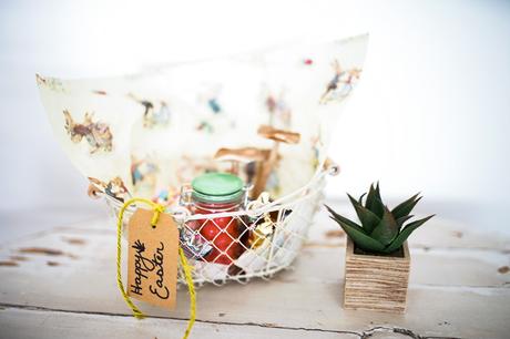 Easter Basket Gift Idea With Popcorn Sundae Treats