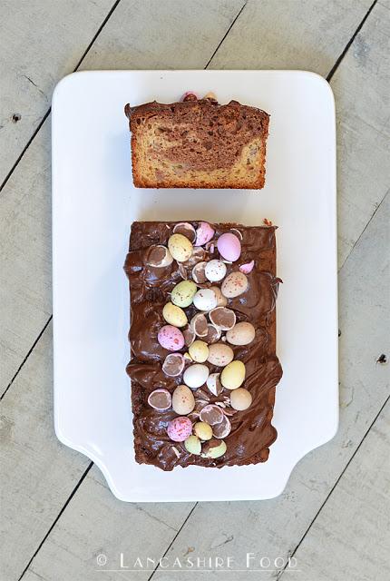 Easter Treat - Marbled banana and chocolate hazelnut loaf, gluten free too !
