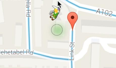 Zelda in Google Maps, well Link actually