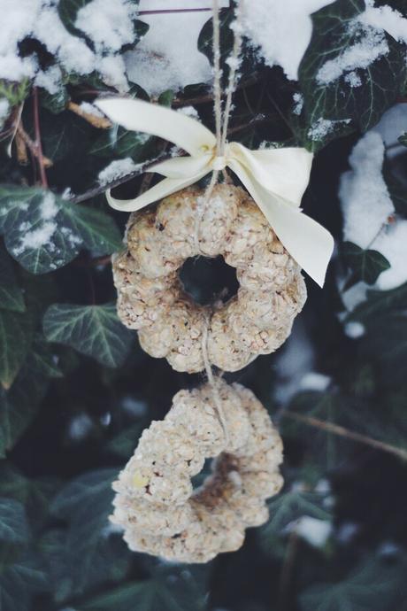 winter days and bird feeder wreaths (Mini DIY)