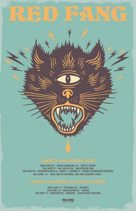 RED FANG ANNOUNCES ADDITIONAL U.S. TOUR DATES / BAND RETURNS TO THE STUDIO LATER THIS MONTH