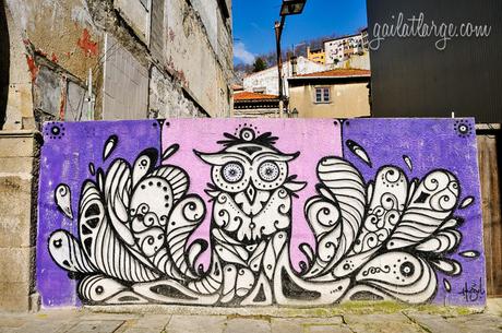 Hazul street art in Miragaia, Porto
