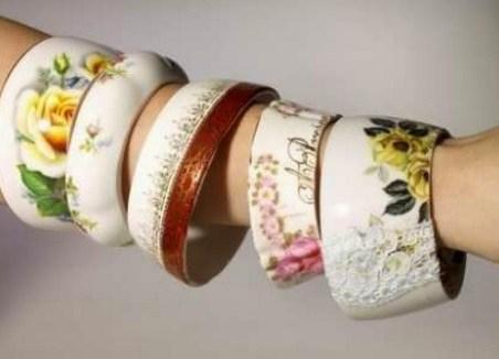 Old Mug Or Cup Used To Make Arm Bracelets