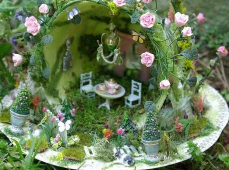 Old Mug Or Cup Used To Make a Fairy Garden