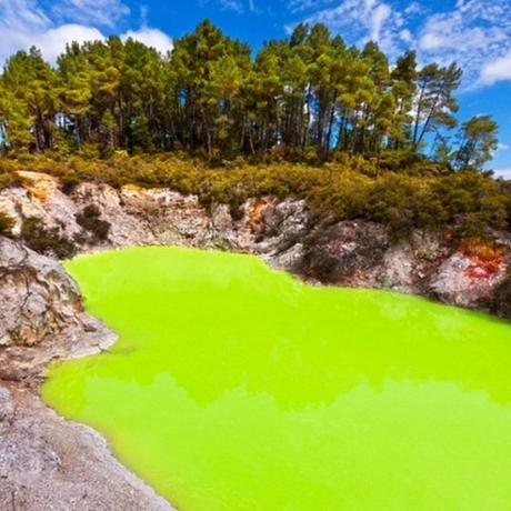 Top 10 Weird And Unusual Tourist Attractions In New Zealand The Green Pool Wai-O-Tapu