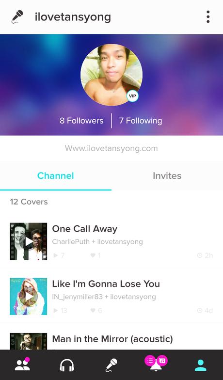 Sing Karaoke By Smule - My Studio and My Account.