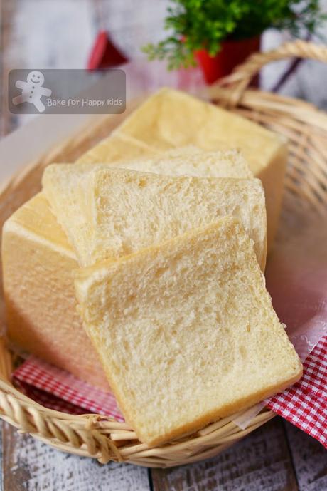 super soft fluffy white crust Japanese square bread