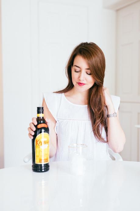 Stylish White Russian Dallas Blogger Amy Havins of Dallas Wardrobe shares a cocktail recipe with Kahlua.