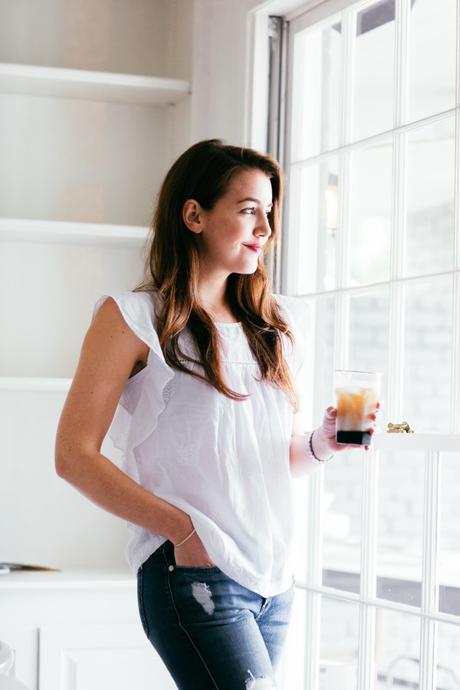 Stylish White Russian Dallas Blogger Amy Havins of Dallas Wardrobe shares a cocktail recipe with Kahlua.