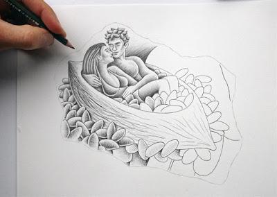 pencil vs camera sketch drawing by ben heine