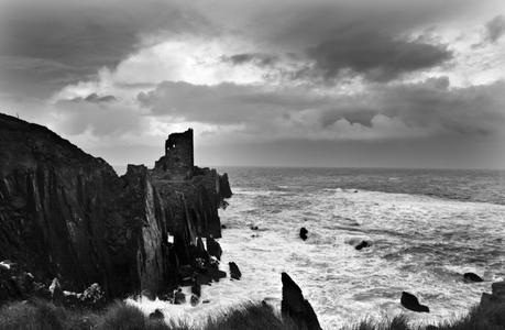Writers on Location – Annemarie Neary on Roaringwater Bay, West Cork, Ireland B&W coast
