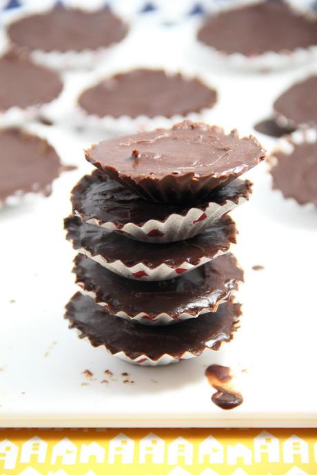 Stack of Cacao Chocolate Caramel Cups