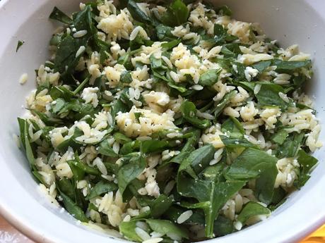 orzo spinach feta salad