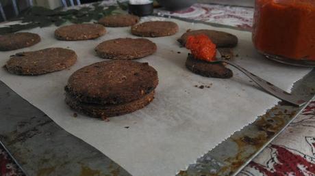 Ragi and Whole Wheat Savory Biscuits with Curry Patta and Sesame Seeds