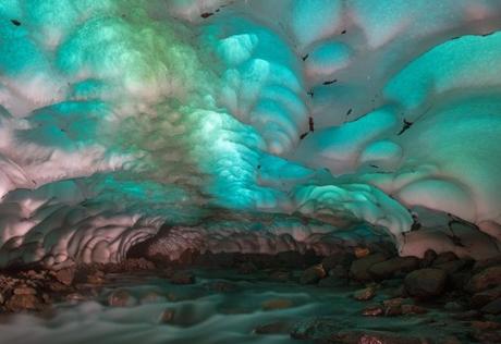 Snow caves, Kamchatka