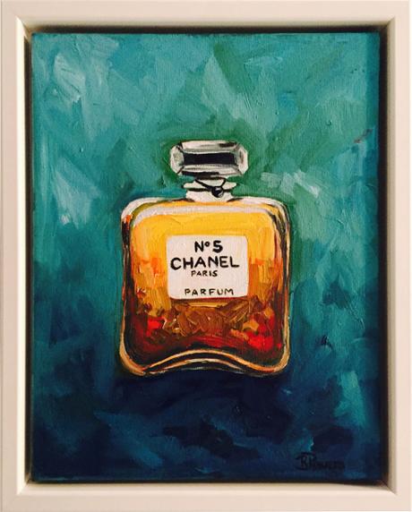 ARTmonday: 15 Pieces from the MassArt Auction 2016 Still Life of Chanel Perfume Bottle By Betsy Powers At MassArt Auction