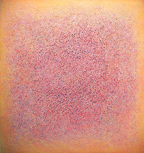ARTmonday: 15 Pieces from the MassArt Auction 2016 Pointillism Abstract By Masako Kamiya At MassArt Auction