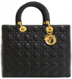 Christian-Dior-Lady-Dior-Black-Quilted-Leather-Large-Hand-Bag-Portero-Luxury