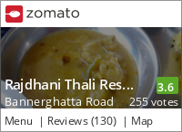 Rajdhani Thali Restaurant Menu, Reviews, Photos, Location and Info - Zomato