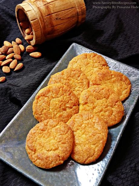 Eggless Almond Coconut Cookies