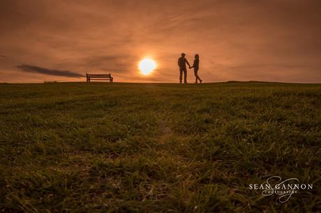 Sunset at the lakeland grounds in Portishead - Cardiff Wedding Photographer
