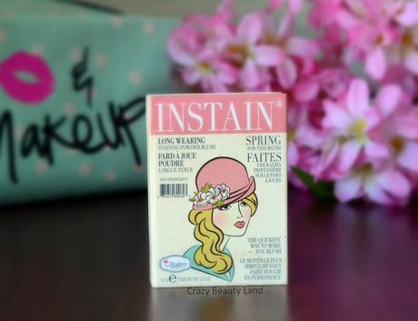 theBalm INSTAIN Long-Wearing Powder Blush in Argyle Review Swatches Where to buy India