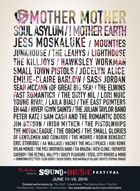 Sound of Music Festival – 2016 Artist Line Up…