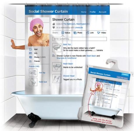 Facebook Style Shower Curtain