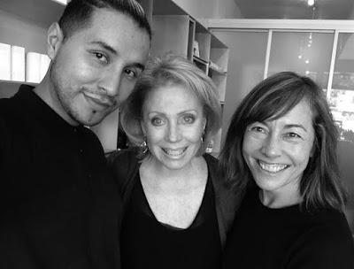 having my makeover at Jean Seo's Evolue Beauty in Beverly Hills with Celebrity Makeup artist Etienne Ortega and Celebrity hair stylist Jin Bang