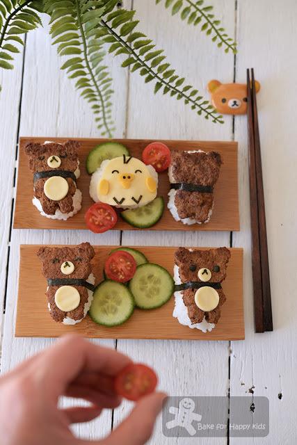 Rilakkuma Sushi made with Homemade Chicken Healthy Spam Rilakkuma Sushi made with Homemade Chicken Healthy Spam