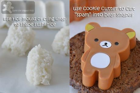 Rilakkuma Sushi made with Homemade Chicken Healthy Spam Rilakkuma Sushi made with Homemade Chicken Healthy Spam