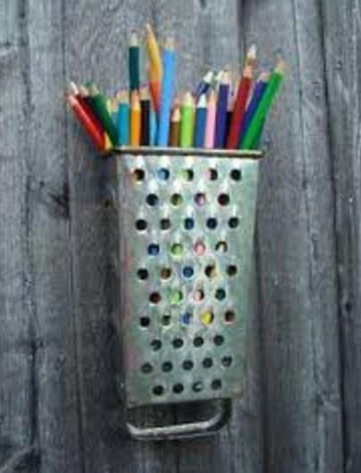 Top 10 Ways To Recycle and Reuse Cheese Graters Cheese Grater Transformed Into A Pencil Holder