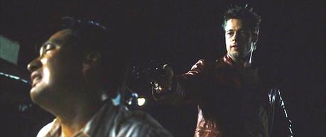 Tyler Durden’s Rust Red Leather Jacket Tyler offers Raymond K. Hessel a
